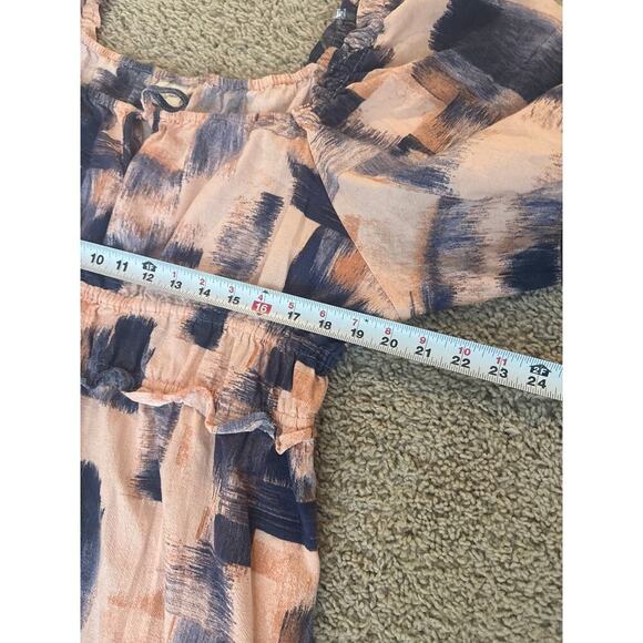 Universal Thread Smocked Dress Size XXL Puff Sleeve Boho look with pockets - Picture 7 of 8